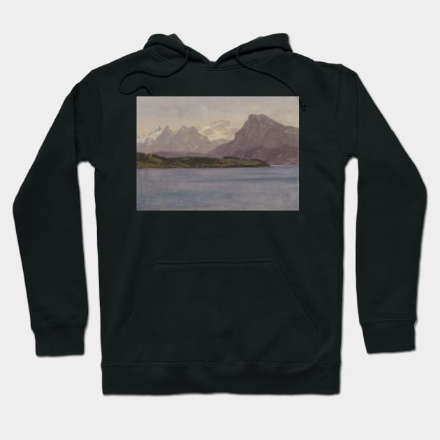 Alaskan Coast Range by Albert Bierstadt Hoodie by Classic Art Stall